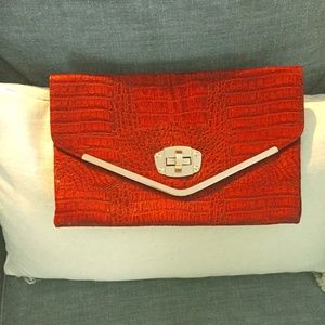 Red Croc clutch